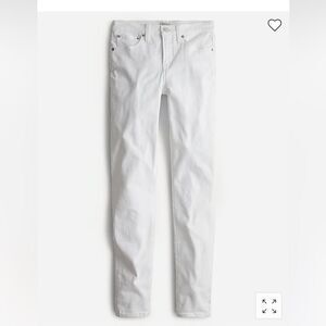 J. Crew 9" mid-rise toothpick jean in white*